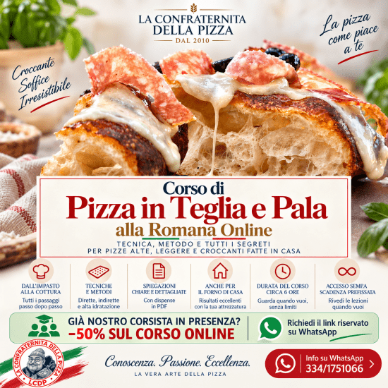 Corso di Pizza in Teglia e Pala - Online