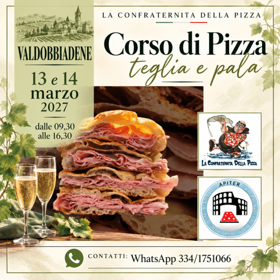 Valdobbiadene - 13 e 14 marzo 2027 - Corso di pizza in teglia e pala alla romana