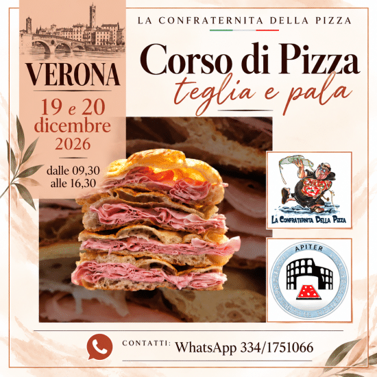 Verona - 19 e 20 dicembre - Corso di pizza in teglia e pala alla romana